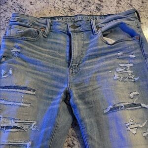 American Eagle Distressed Relaxed Jeans 33x30